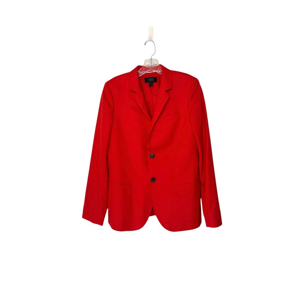 J.Crew Orange Women's Preppy Academia Italian Wool Flannel Ludlow Blazer Size 10